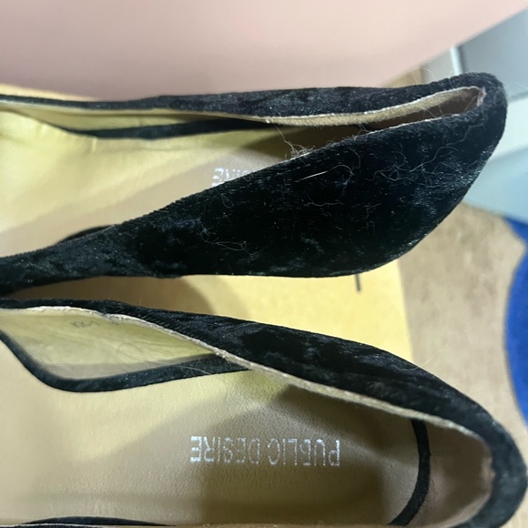 Public Desire Black Leather Heels - Picture 2 of 3